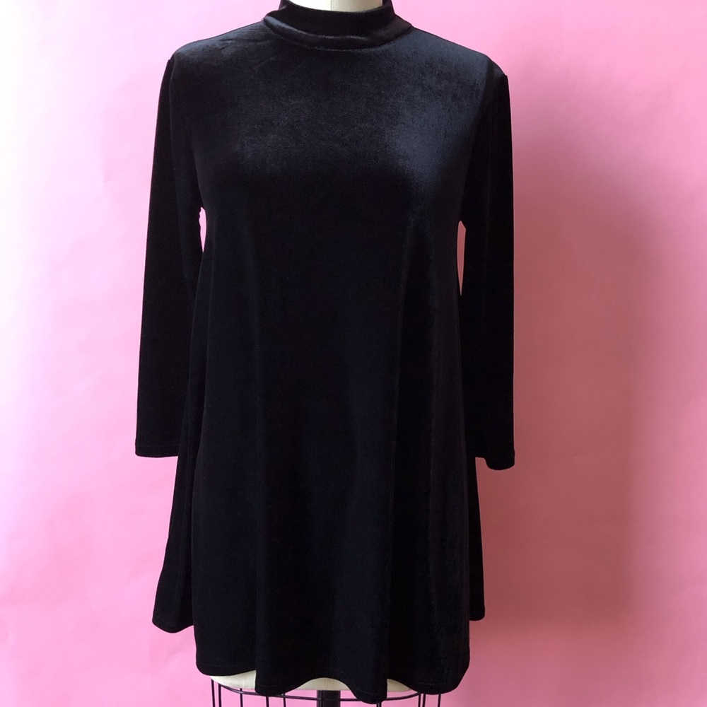 back velvet swing tunic